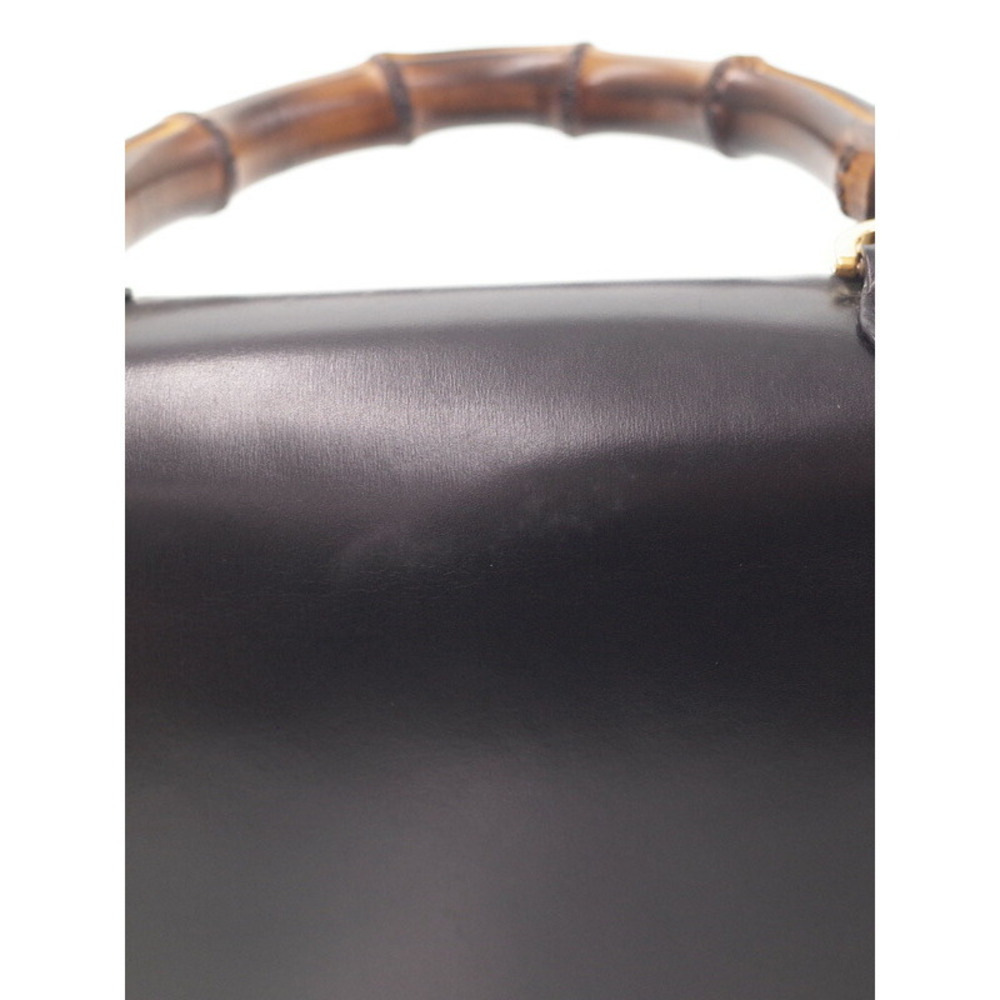Gucci Bamboo Top Handle Leather Shoulder Bag Handbag - Picture 5 of 9
